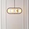 SAFAVIEH Lighting Collection Urbana Black/Brass Gold 4-Light Adjustable Pendant Chandelier Hanging Light Fixture, Ideal for Dining Room, Kitchen Island, Entryway (LED Bulbs Included)