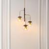 SAFAVIEH Lighting Collection Vylora Brown/Brass Gold 3-Light Adjustable Pendant Chandelier Hanging Light Fixture, Ideal for Dining Room, Kitchen Island, Entryway (LED Bulbs Included)