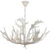 Safavieh Lighting Collection Birch 30″ Antler White Chandelier