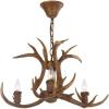 Safavieh Lighting Collection Makani 21.5″ Antler Brown Chandelier