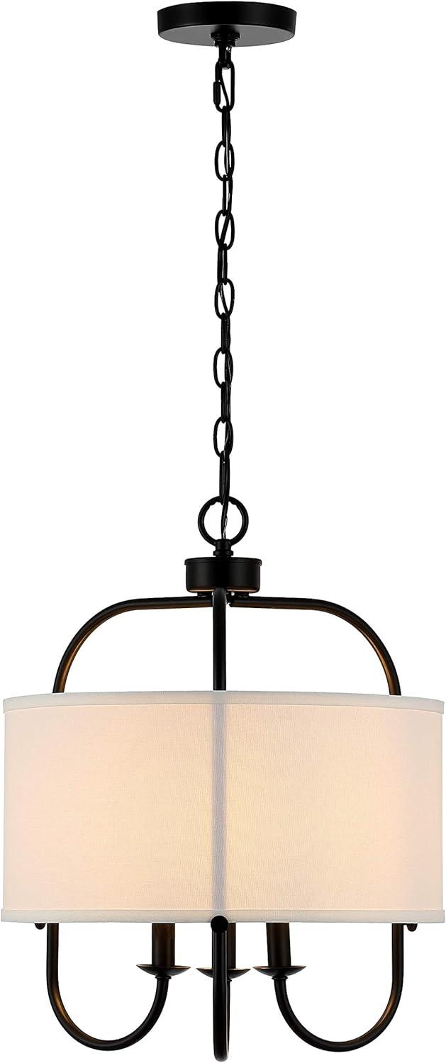 image:imageSAFAVIEH Lighting Collection Jemmi 3Light Brass LED Adjustable PendantBlack