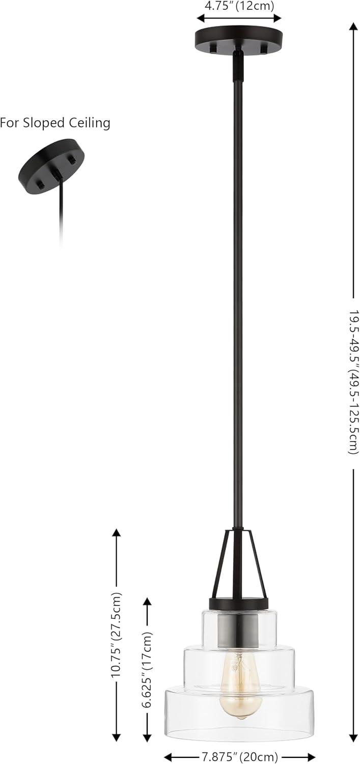 image:imageSAFAVIEH Lighting Collection Raylen ClearOrb Adjustable Pendant Hanging Light Fixture Ideal for Dining Room Kitchen Island Entryway LED Bulb Included