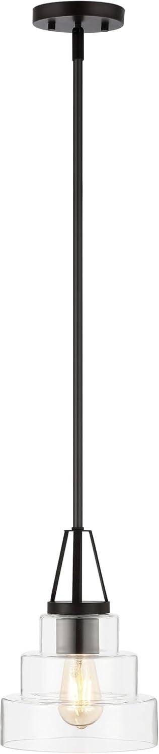 image:imageSAFAVIEH Lighting Collection Raylen ClearOrb Adjustable Pendant Hanging Light Fixture Ideal for Dining Room Kitchen Island Entryway LED Bulb Included