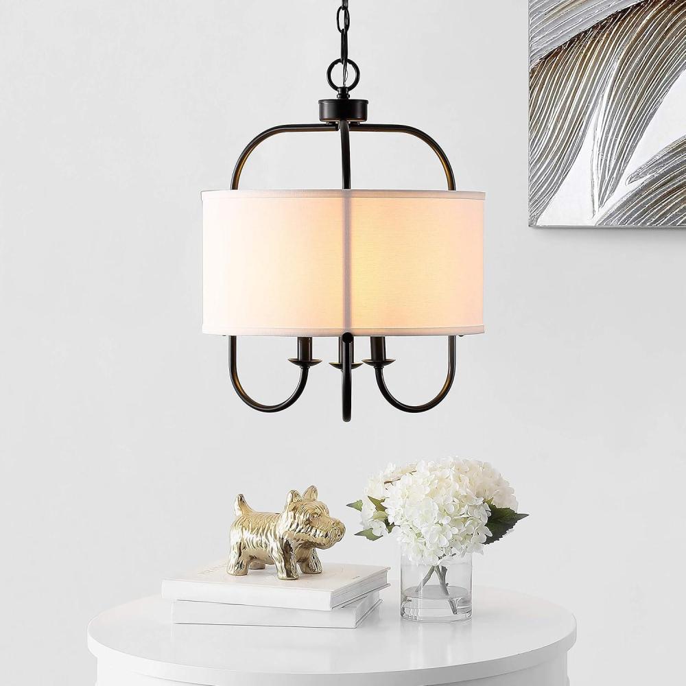 image:imageSAFAVIEH Lighting Collection Jemmi 3Light Brass LED Adjustable PendantBlack