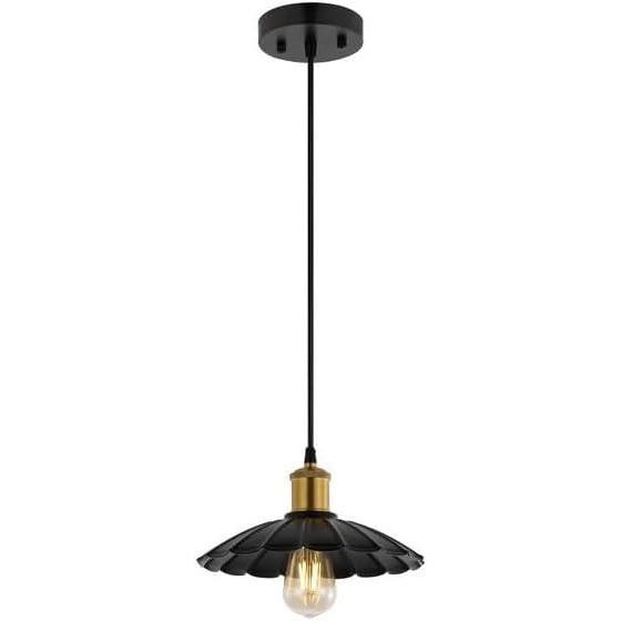 image:imageSAFAVIEH Lighting Collection Novaire BlackBrass Adjustable Pendant Hanging Light Fixture Ideal for Dining Room Kitchen Island Entryway LED Bulb Included