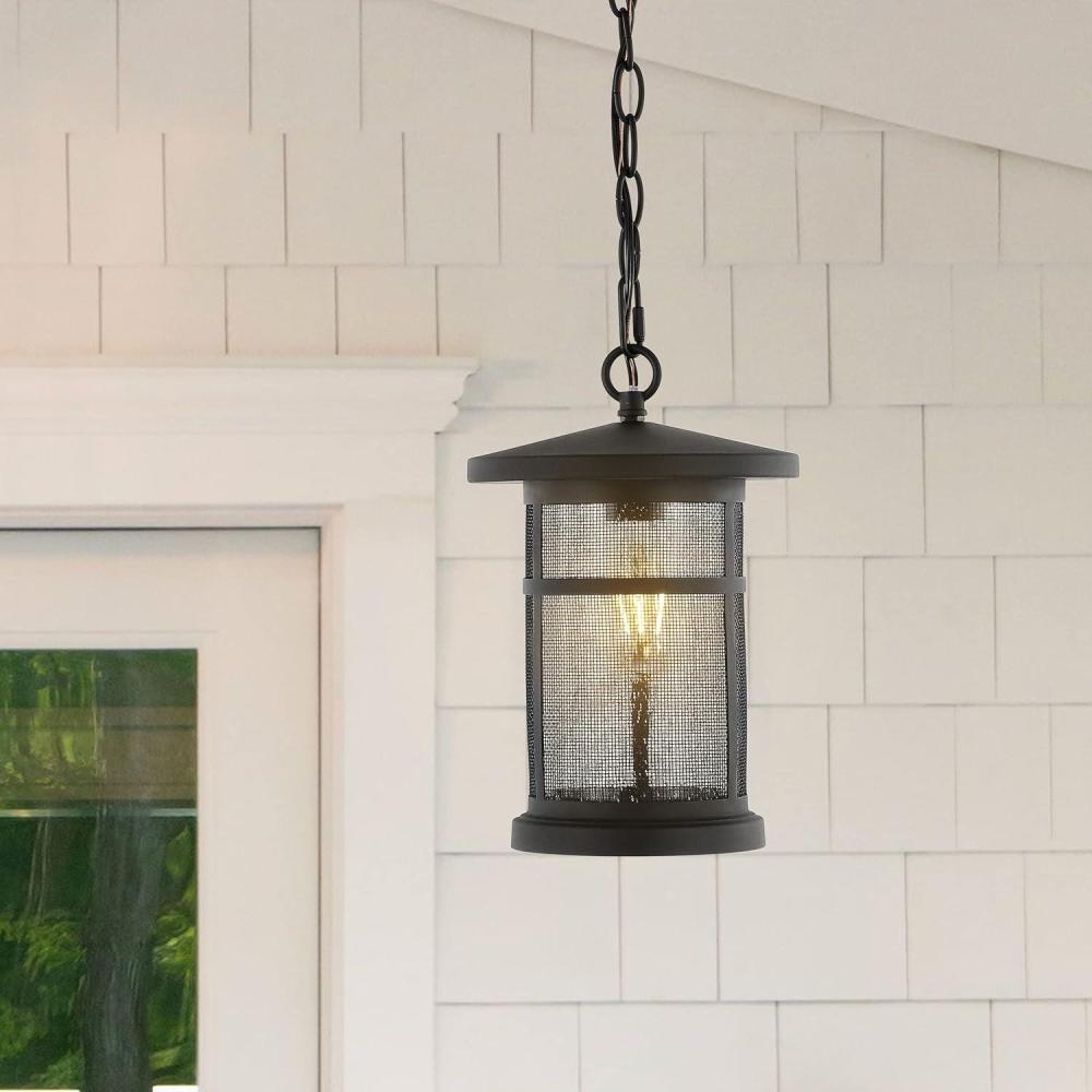 image:imageSAFAVIEH Lighting Collection Osprey Black Extendable Outdoor Pendant