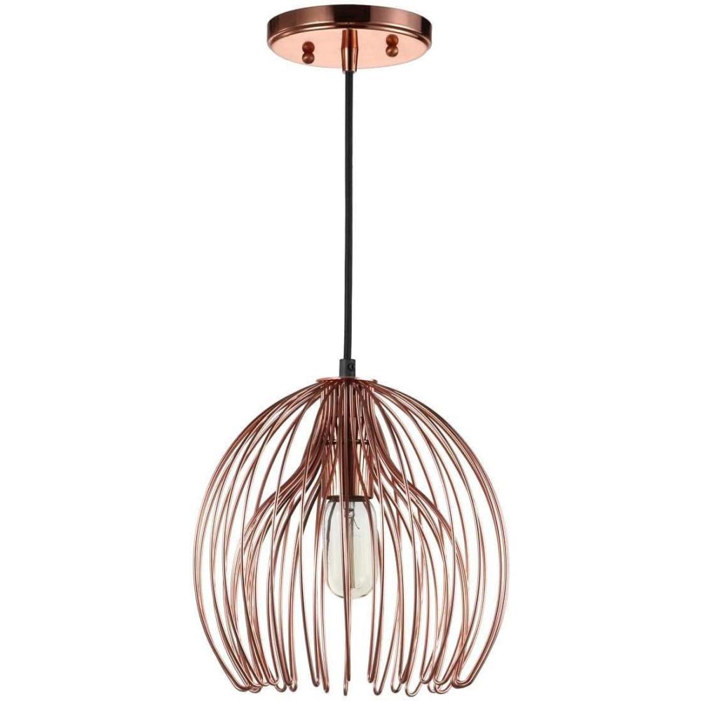 image:imageSAFAVIEH PND4029A Lighting Collection Deena Modern Adjustable 8425inch Drop Copper Pendant 1225 H