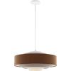 SAFAVIEH Lighting Collection Collelo Brown/Beige/White Adjustable Pendant Hanging Light Fixture, Ideal for Dining Room, Kitchen Island, Entryway (LED Bulb Included)