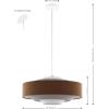 SAFAVIEH Lighting Collection Collelo Brown/Beige/White Adjustable Pendant Hanging Light Fixture, Ideal for Dining Room, Kitchen Island, Entryway (LED Bulb Included)
