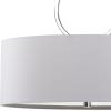 SAFAVIEH Lighting Collection Debonair Modern Chrome Ring 18-inch Diameter Adjustable Pendant Light Fixture (LED Bulbs Included)