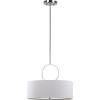 SAFAVIEH Lighting Collection Debonair Modern Chrome Ring 18-inch Diameter Adjustable Pendant Light Fixture (LED Bulbs Included)