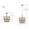 SAFAVIEH Lighting Collection Evie Farmhouse Antique Gold 17-inch Diameter Adjustable Pendant Light Fixture (LED Bulbs Included)