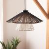 SAFAVIEH Lighting Collection GAVI Boho Raffia Adjustable Pendant Hanging Light Fixture, Ideal for Dining Room, Kitchen Island, Entryway (LED Bulb Included)