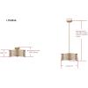 SAFAVIEH Lighting Collection Giotta Farmhouse Antique Gold 18-inch Diameter Adjustable Pendant Light Fixture (LED Bulbs Included)