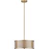 SAFAVIEH Lighting Collection Giotta Farmhouse Antique Gold 18-inch Diameter Adjustable Pendant Light Fixture (LED Bulbs Included)