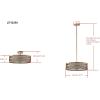 SAFAVIEH Lighting Collection Greta Veil Antique Gold 20-inch Diameter Adjustable Drum Pendant Light Fixture (LED Bulbs Included)