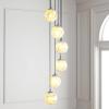 SAFAVIEH Lighting Collection Hallie Black/Natural 6-Light Adjustable Pendant Hanging Light Fixture, Ideal for Dining Room, Kitchen Island, Entryway (LED Bulbs Included)