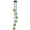 SAFAVIEH Lighting Collection Hallie Black/Natural 6-Light Adjustable Pendant Hanging Light Fixture, Ideal for Dining Room, Kitchen Island, Entryway (LED Bulbs Included)