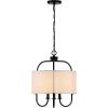 SAFAVIEH Lighting Collection Jemmi 3-Light Brass LED Adjustable Pendant(Black)
