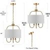 SAFAVIEH Lighting Collection Jemmi 3-Light Brass LED Adjustable Pendant(Brass)