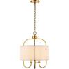 SAFAVIEH Lighting Collection Jemmi 3-Light Brass LED Adjustable Pendant(Brass)