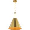 SAFAVIEH Lighting Collection Jenner Brass Gold Adjustable Pendant Hanging Light Fixture, Ideal for Dining Room, Kitchen Island, Entryway (LED Bulb Included)(Brass)