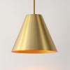 SAFAVIEH Lighting Collection Jenner Brass Gold Adjustable Pendant Hanging Light Fixture, Ideal for Dining Room, Kitchen Island, Entryway (LED Bulb Included)(Brass)