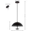 SAFAVIEH Lighting Collection Lybrin Black Adjustable Pendant Hanging Light Fixture, Ideal for Dining Room, Kitchen Island, Entryway (LED Bulb Included)