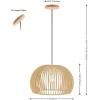 SAFAVIEH Lighting Collection Mesa Natural Adjustable Pendant Hanging Light Fixture, Ideal for Dining Room, Kitchen Island, Entryway (LED Bulb Included)