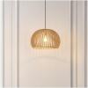 SAFAVIEH Lighting Collection Mesa Natural Adjustable Pendant Hanging Light Fixture, Ideal for Dining Room, Kitchen Island, Entryway (LED Bulb Included)