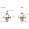 SAFAVIEH Lighting Collection Millard Modern Farmhouse Orb 19-inch Diameter 4-light Adjustable Hanging Pendant Light Fixture (LED Bulbs Included)