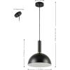 SAFAVIEH Lighting Collection Montecito Black/Brass Gold Adjustable Pendant Hanging Light Fixture, Ideal for Dining Room, Kitchen Island, Entryway (LED Bulb Included)