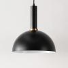 SAFAVIEH Lighting Collection Montecito Black/Brass Gold Adjustable Pendant Hanging Light Fixture, Ideal for Dining Room, Kitchen Island, Entryway (LED Bulb Included)
