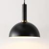 SAFAVIEH Lighting Collection Montecito Black/Brass Gold Adjustable Pendant Hanging Light Fixture, Ideal for Dining Room, Kitchen Island, Entryway (LED Bulb Included)