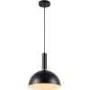 SAFAVIEH Lighting Collection Montecito Black/Brass Gold Adjustable Pendant Hanging Light Fixture, Ideal for Dining Room, Kitchen Island, Entryway (LED Bulb Included)