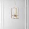 SAFAVIEH Lighting Collection Morella Antique Gold 4-Light Adjustable Pendant Chandelier Hanging Light Fixture, Ideal for Dining Room, Kitchen Island, Entryway (LED Bulbs Included)