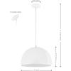 SAFAVIEH Lighting Collection Neami White Adjustable Pendant Hanging Light Fixture, Ideal for Dining Room, Kitchen Island, Entryway (LED Bulb Included)