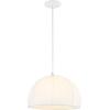 SAFAVIEH Lighting Collection Neami White Adjustable Pendant Hanging Light Fixture, Ideal for Dining Room, Kitchen Island, Entryway (LED Bulb Included)