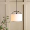 SAFAVIEH Lighting Collection Noomi Modern White & Black Adjustable Pendant Hanging Light Fixture(White/Black)