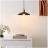 SAFAVIEH Lighting Collection Novaire Black/Brass Adjustable Pendant Hanging Light Fixture, Ideal for Dining Room, Kitchen Island, Entryway (LED Bulb Included)