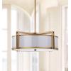 SAFAVIEH Lighting Collection Orb Antique Gold 21-inch Diameter Adjustable Ceiling Drum Pendant Light Fixture (LED Bulbs Included)