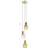SAFAVIEH Lighting Collection Rhea Gold 3-Light Adjustable Pendant Hanging Light Fixture, Ideal for Dining Room, Kitchen Island, Entryway (LED Bulbs Included)