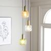 SAFAVIEH Lighting Collection Rhea Gold 3-Light Adjustable Pendant Hanging Light Fixture, Ideal for Dining Room, Kitchen Island, Entryway (LED Bulbs Included)