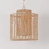 SAFAVIEH Lighting Collection Ryoa Natural/Gold Adjustable Pendant Hanging Light Fixture, Ideal for Dining Room, Kitchen Island, Entryway (LED Bulb Included)(Natural/Gold)