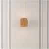 SAFAVIEH Lighting Collection Saija Natural/Gold Adjustable Pendant Hanging Light Fixture, Ideal for Dining Room, Kitchen Island, Entryway (LED Bulb Included)