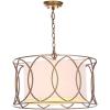 SAFAVIEH Lighting Collection Silas Modern Farmhouse Gold 22-inch Diameter 1-light Adjustable Hanging Pendant Light Fixture (LED Bulbs Included)