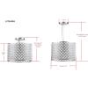 SAFAVIEH Lighting Collection Silva Art Deco Modern Farmhouse Shabby Chic Chrome Beaded Diamond 12-inch Diameter Adjustable Hanging Pendant Light Fixture (LED Bulb Included)