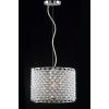 SAFAVIEH Lighting Collection Silva Art Deco Modern Farmhouse Shabby Chic Chrome Beaded Diamond 12-inch Diameter Adjustable Hanging Pendant Light Fixture (LED Bulb Included)