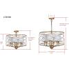 SAFAVIEH Lighting Collection Thea Modern Farmhouse Gold 25-inch Diameter 5-light Adjustable Hanging Chandelier Pendant Light Fixture (LED Bulbs Included)