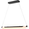 SAFAVIEH Lighting Collection Tyto Black LED Linear Pendant Hanging Light Fixture, Ideal for Dining Room, Kitchen Island, Entryway